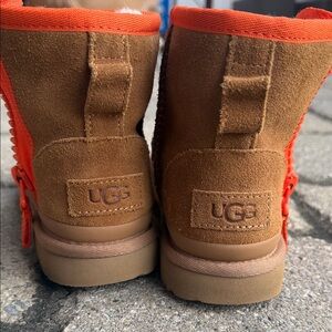 UGG Tan and Orange Suede Boots